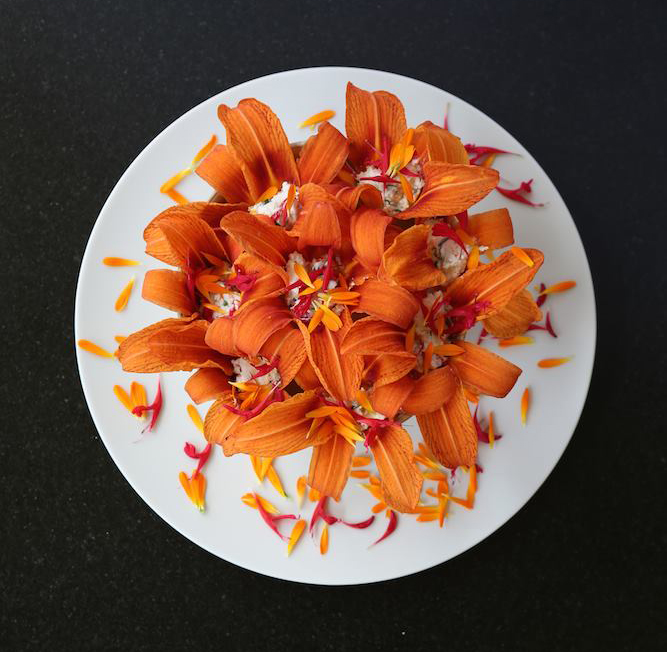 Stuffed Daylily Blossoms