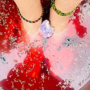 Healing Awakening Bath recipe used as a foot soak.
